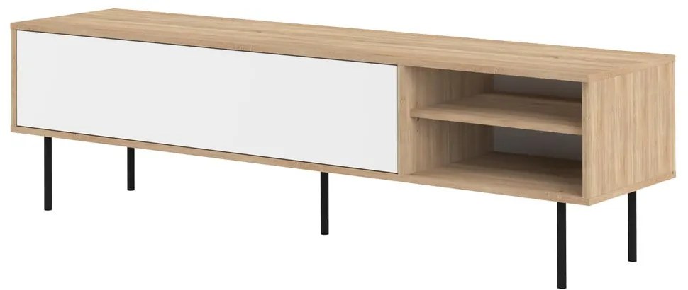 TV stolík v dekore duba v bielo-prírodnej farbe 165x40 cm Ampère – TemaHome