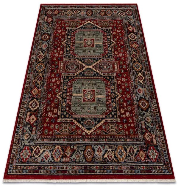 Koberec KESHAN, strapce 7275/53588 bordový / zelený