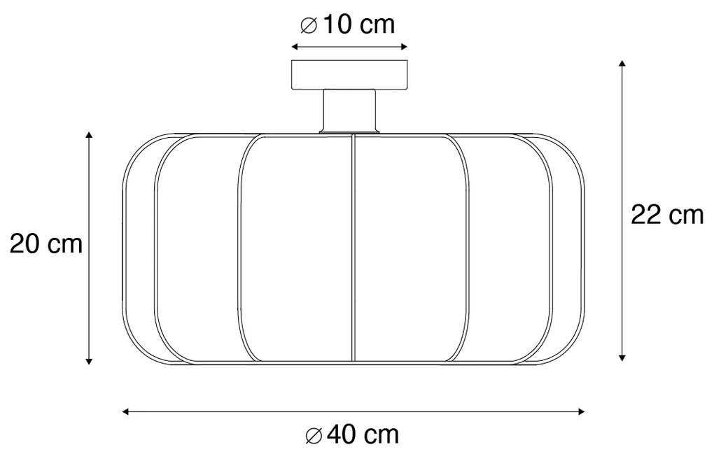 Japandi stropné svietidlo biele 40 cm - Madleine