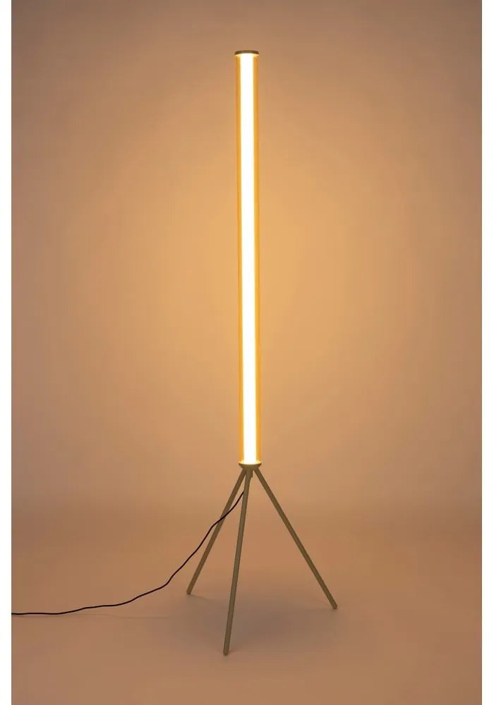 Béžová LED stmievateľná stojacia lampa so skleneným tienidlom (výška 156 cm) Scotty – Zuiver