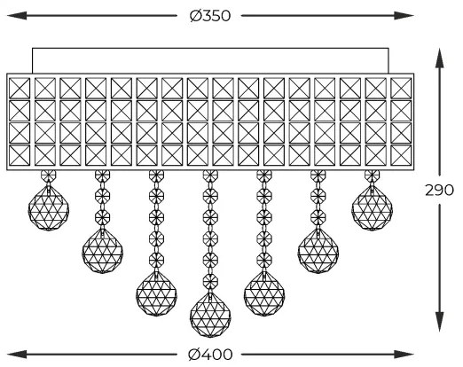 Zuma Line 19027-M - Stropné svietidlo CAPRI 6xG9/25W/230V chróm