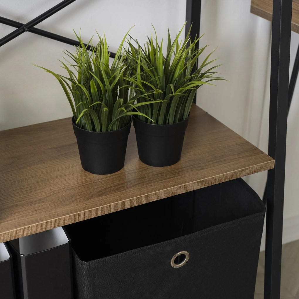 Regál Vior 64 cm ořech/černý