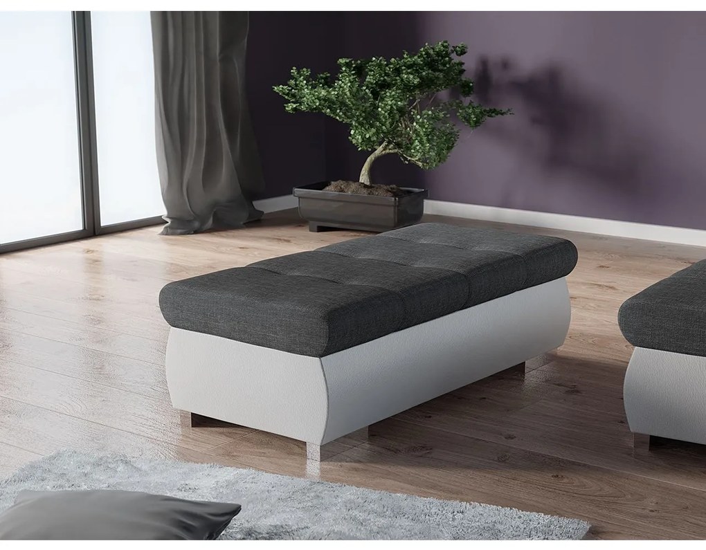 Taburetka Herkules, Dostupné poťahy: ekokoža Soft 017 (biela) + Magic velvet 2217