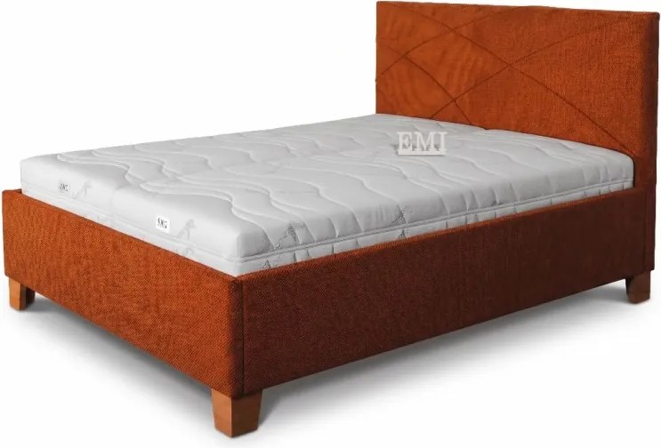 Posteľ čalúnená ZINNA + lamelový rošt + matrac EMI