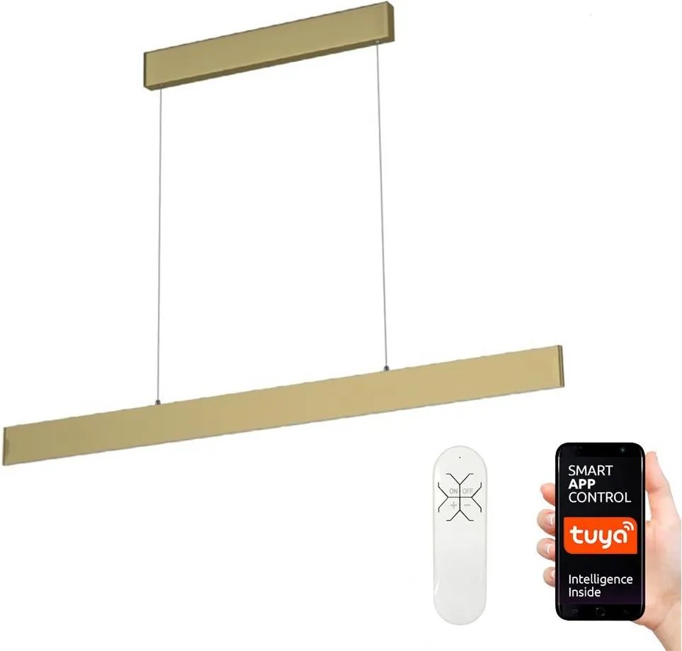 Immax Neo 07128L-LED Stmievateľný luster LISTON zlatá LED/18W/230V ZigBee +DO Tuya