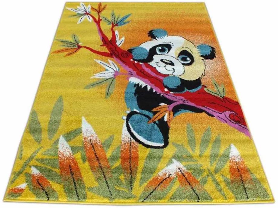 Detský koberec Panda žltý, Velikosti 240x330cm