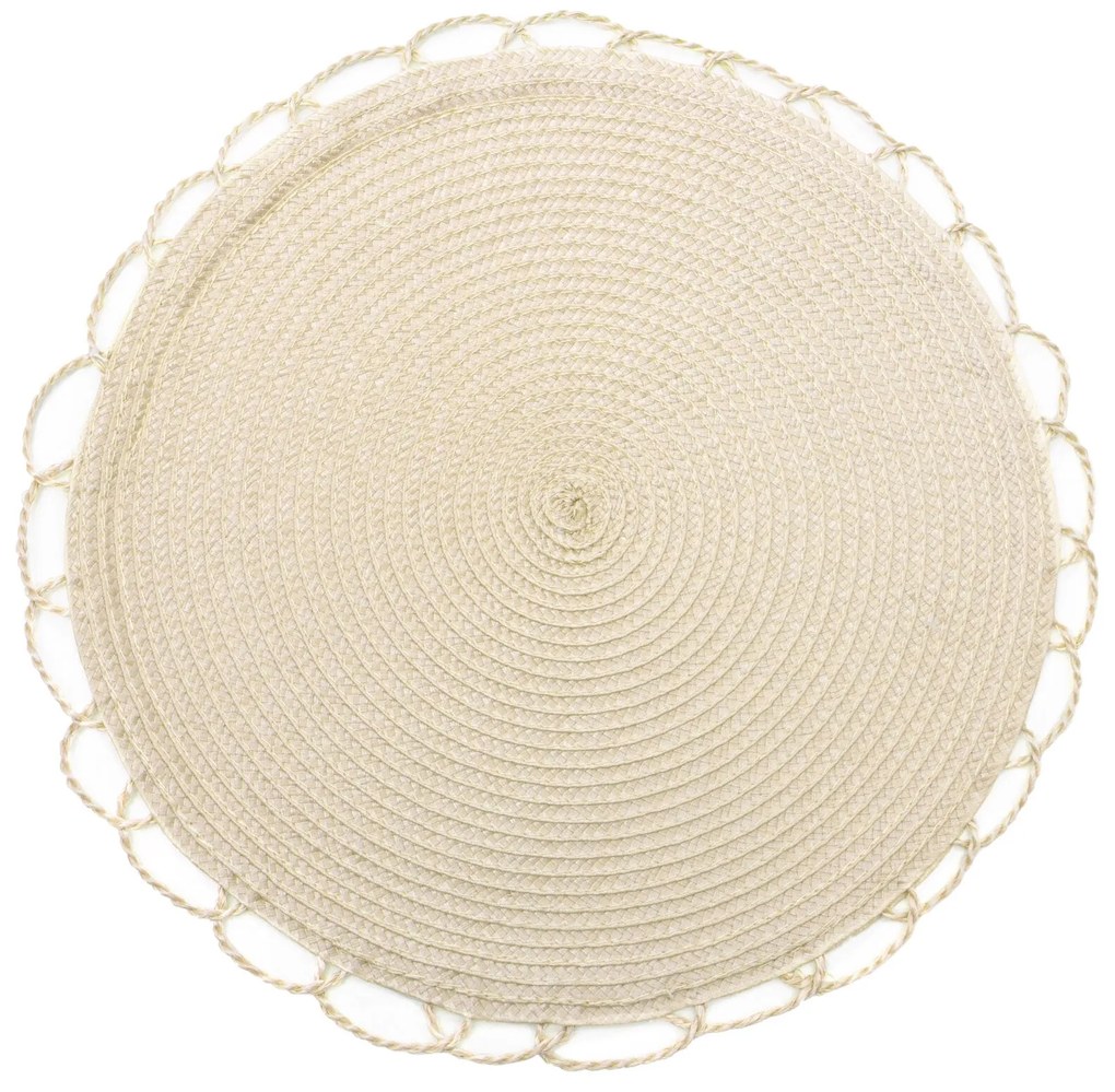 SADA 6KS PRESTIERANIE NA STÔL TINA 38 X 38 CM BÉŽOVÁ