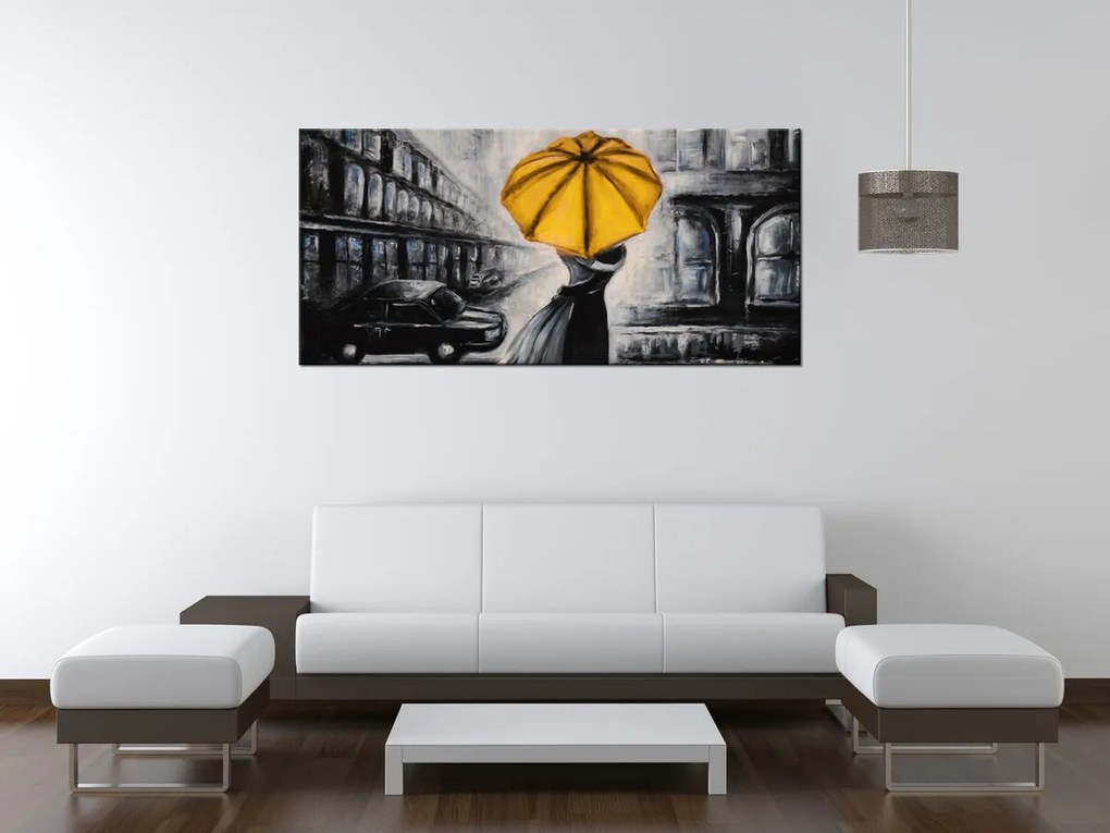 Gario Obraz na plátne Žltý bozk v daždi Rozmery: 90 x 60 cm