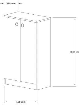 Skrinka na topánky DEFNE 100x60 cm béžová
