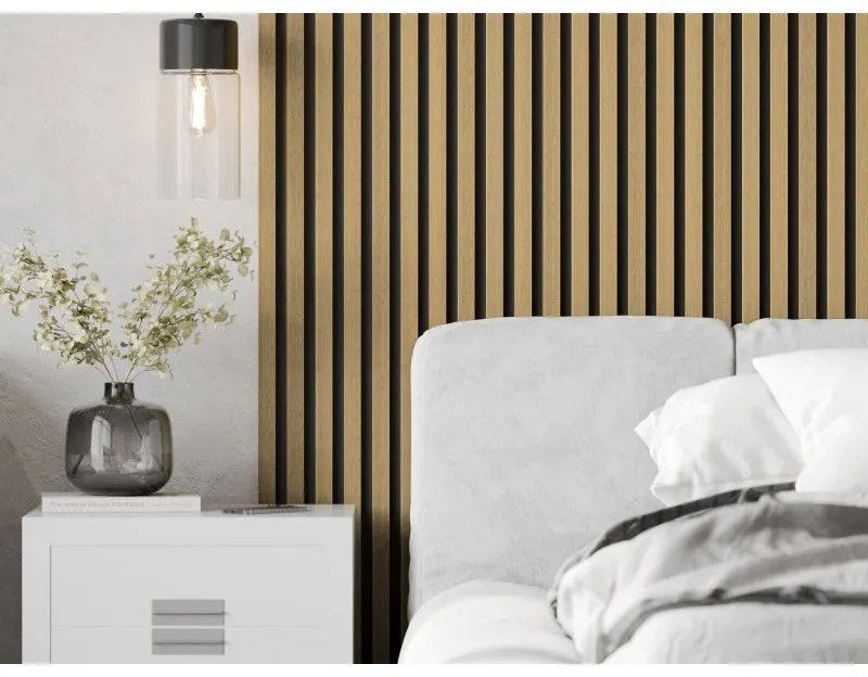 Mexen Lam-B, akustické stenové lamely 275 × 30 cm, HDF doska 4 mm, technická dyha, bambus prírodný, S100-275307-3015-011