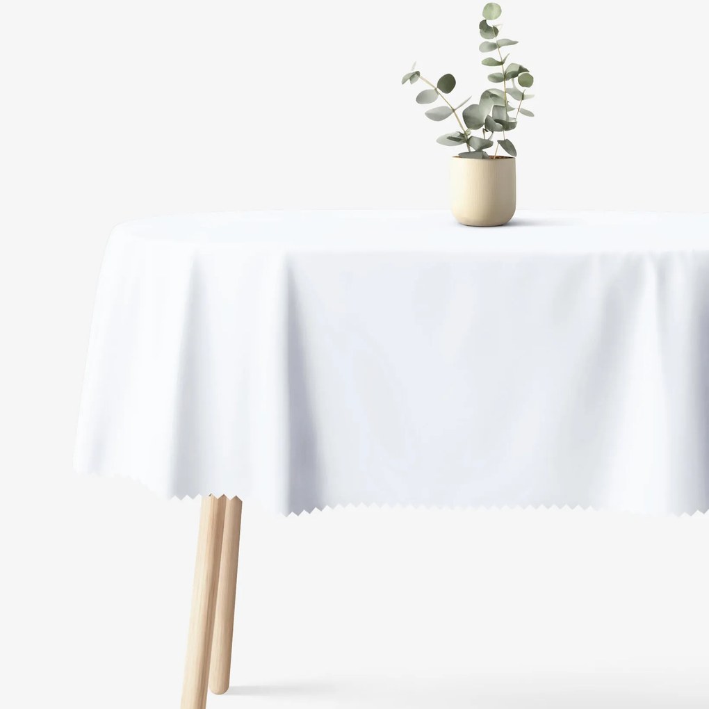 Goldea oválny teflónový obrus - biely 140 x 280 cm