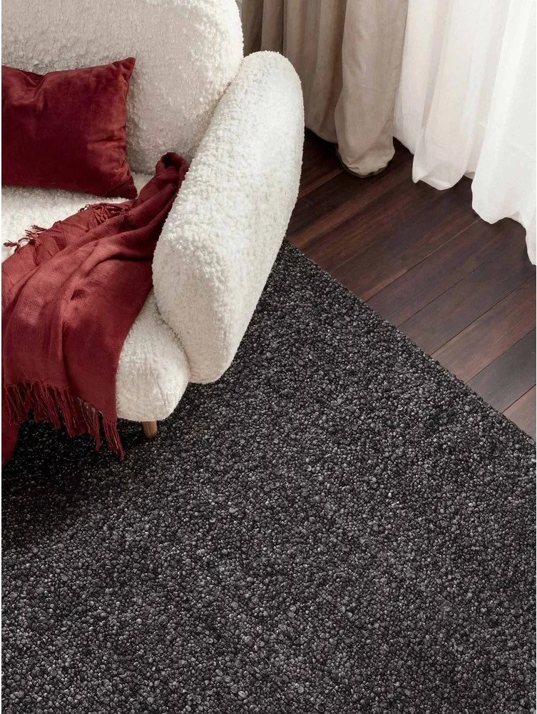 Tmavosivý ručne tkaný koberec z materiálu buklé 120x170 cm Notting Hill Portobello – Ted Baker