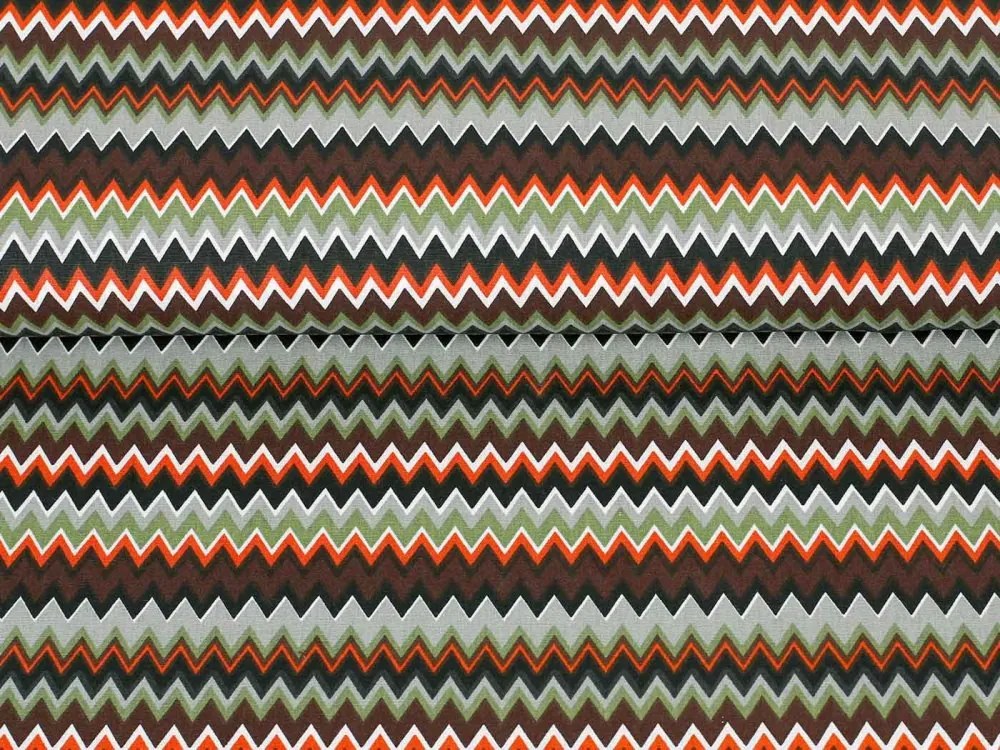Biante Detské bavlnené posteľné obliečky do postieľky Sandra SA-097 Retro cik cak Do postieľky 90x130 a 40x60 cm