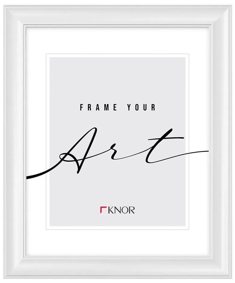 Biely plastový rámček 13x18 cm