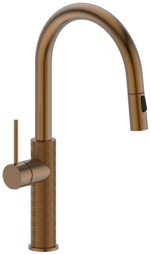 Sapho Sapho, FLAWO stojánkova drezová batéria s výsuvnou spŕškou, medená matná, FR576PG