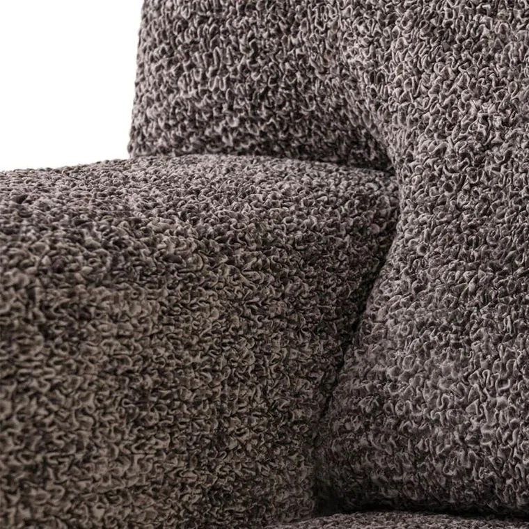 Bielastické poťahy MARMO hnedé kreslo ušiak (š. 60 - 110 cm)