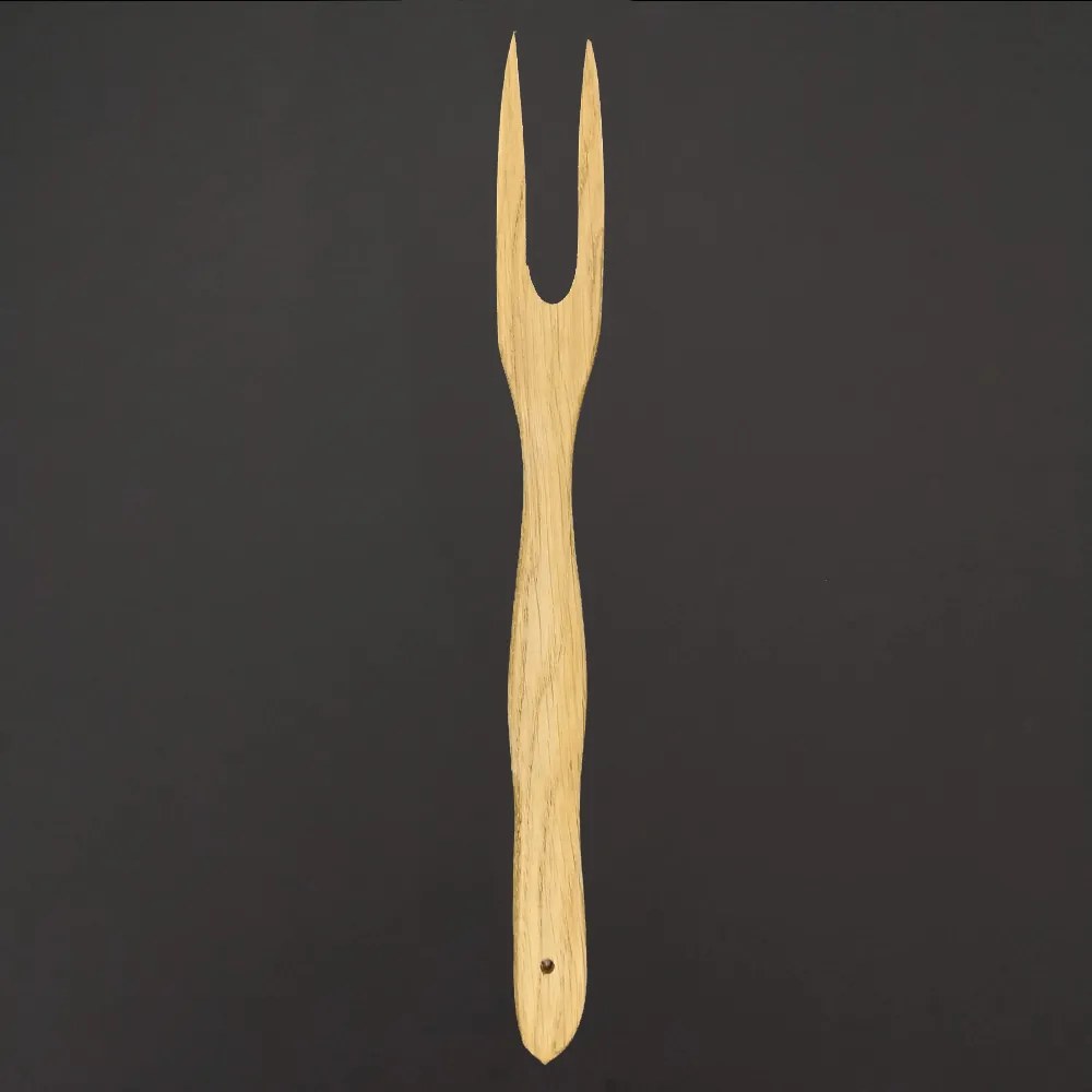 AMADEA Drevená vidlička, masívne drevo, dĺžka 30,5 cm