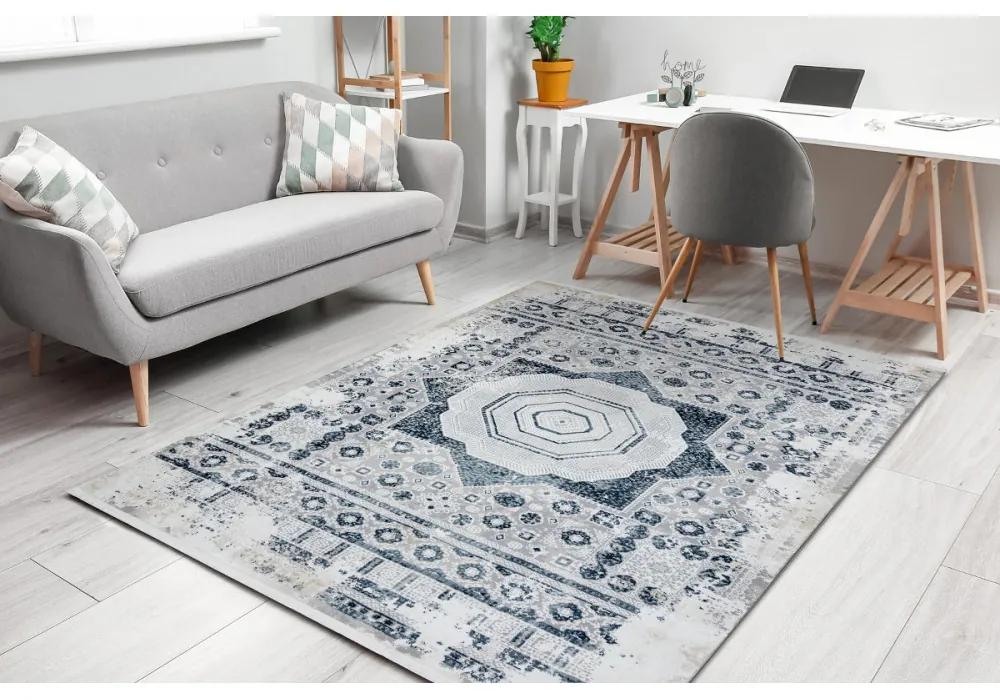 Kusový koberec Maloga modrokrémový 140x190cm