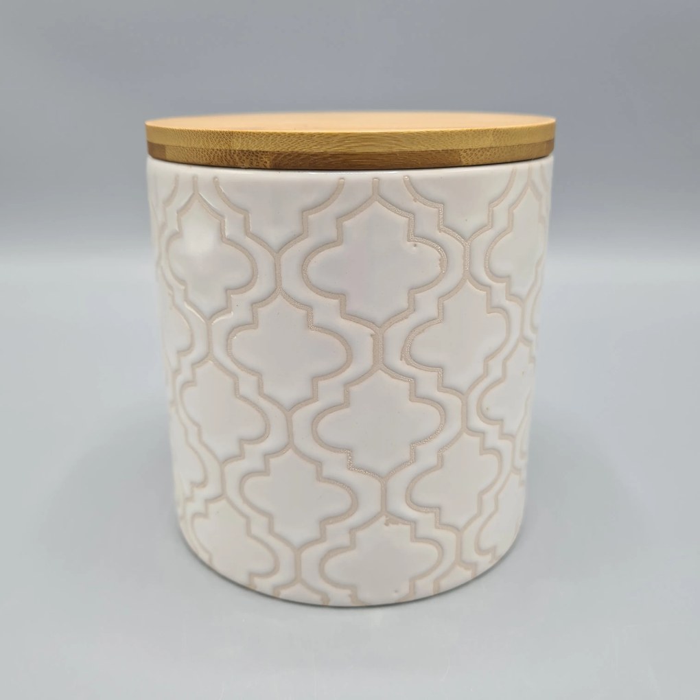 Keramická nádoba s bambusovým vrchnákom