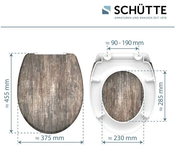 Schütte WC sedadlo z duroplastu (vzhľad dreva)  (100335933)