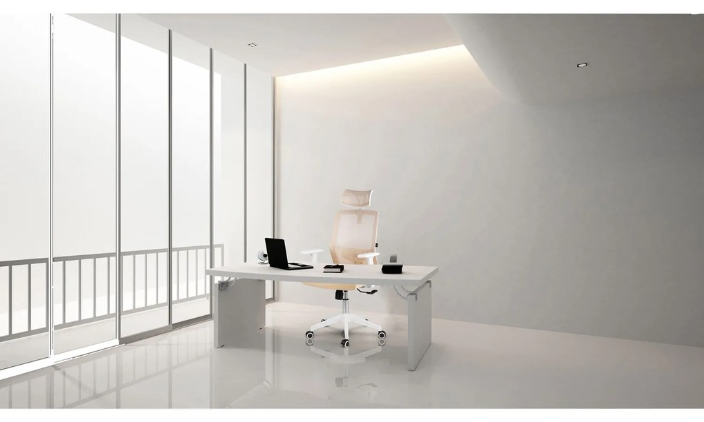 Kancelárska stolička z mikrosieťoviny Sofotel Rotar 240102- béžová