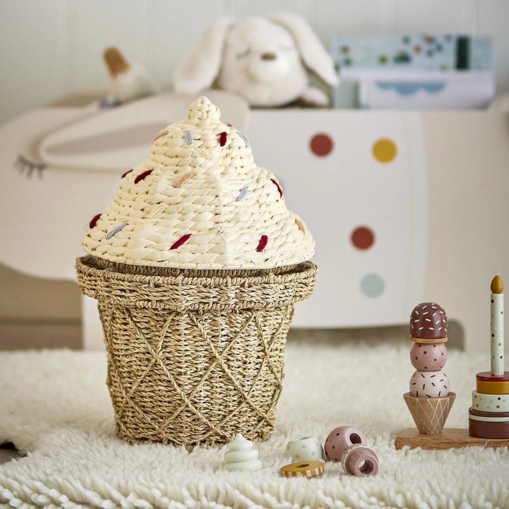 Bloomingville Úložný kôš Cillie Nature 41 cm