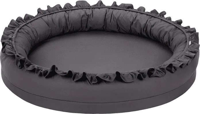 Mini hniezdo pre deti s volánom grafitová