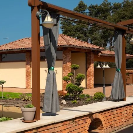 Záhradný záves WAWE 240 cm grafitový
