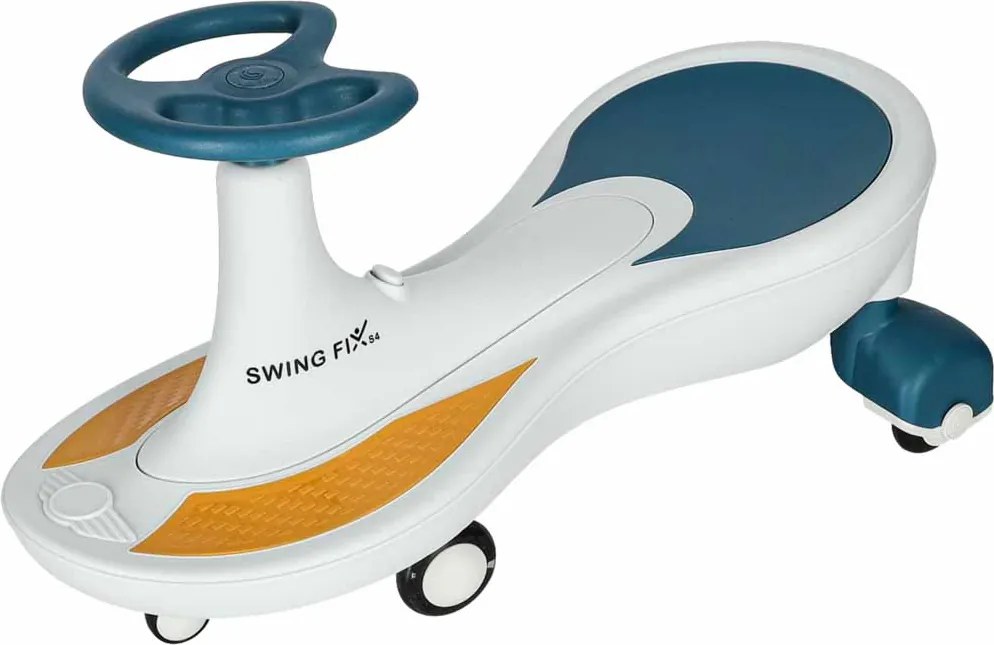 KIK Gravitačné vozidlo Swing Fix S4 s LED kolesami a hudbou, 76 cm, modro-biela