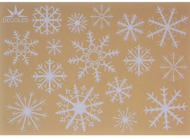DECOLED Dekoratívna nálepka na okno A3 vločky