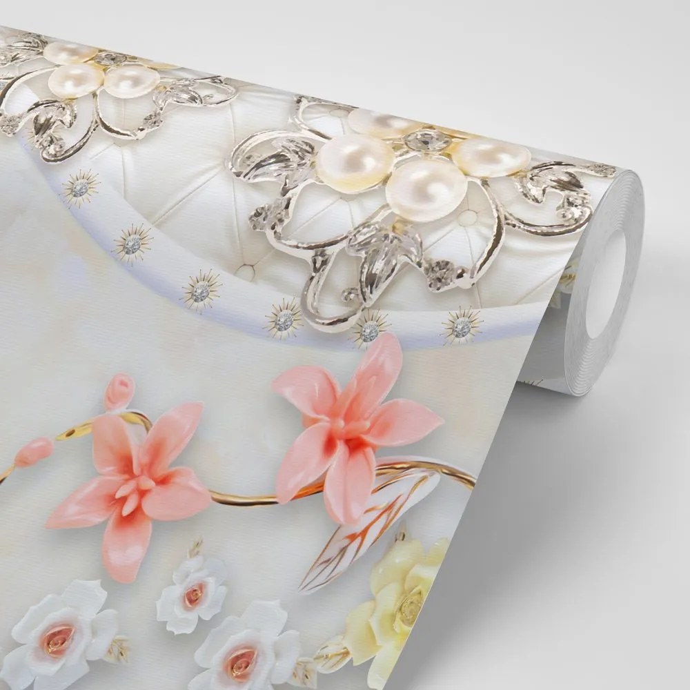 Tapeta luxusné kvetinové šperky - 375x250