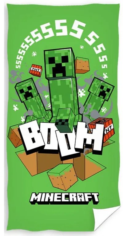 Detská osuška Minecraft Creeper Boom 70x140 cm