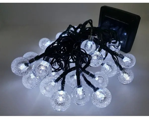 LED Solárna vonkajšia reťaz 30xLED/1,2V 300 mAh 6,5 m IP44