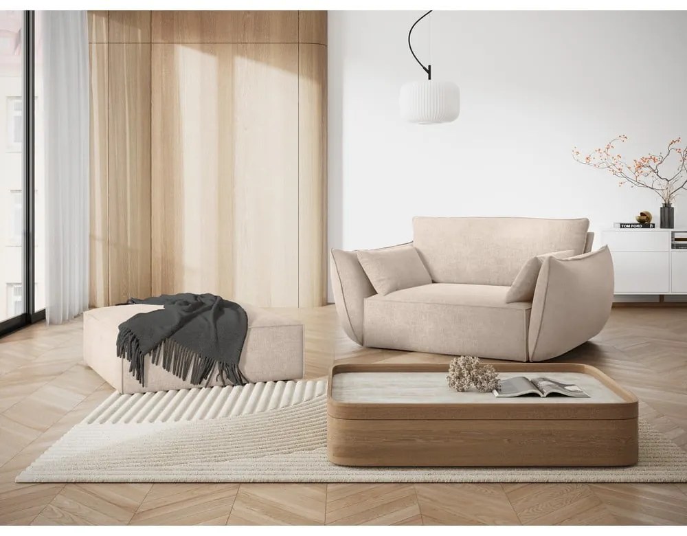 Béžové kreslo Vanda - Mazzini Sofas