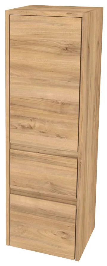 Mereo, Mereo Opto kúpeľňová skrinka vysoká 125 cm, ľavé otváranie, Multidecor, Orech Pacifik prírodný, MER-CN995LOPP2