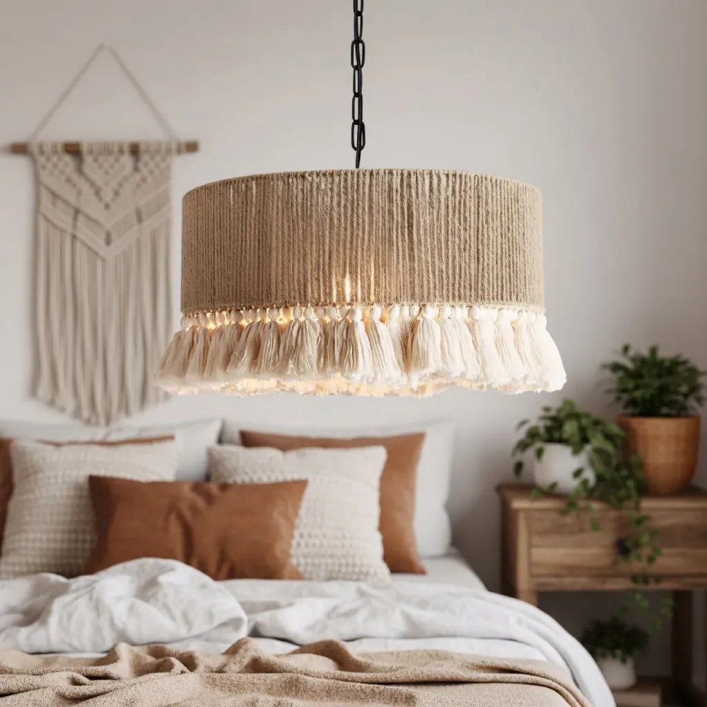 Toolight Toolight, stropné svietidlo 40cm, 1xE27, APP1735-1CP, čierna-hnedá, OSW-05121