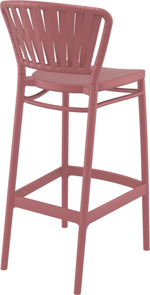 PORTOFINO BAR 75 záhradná barová stolička marsala