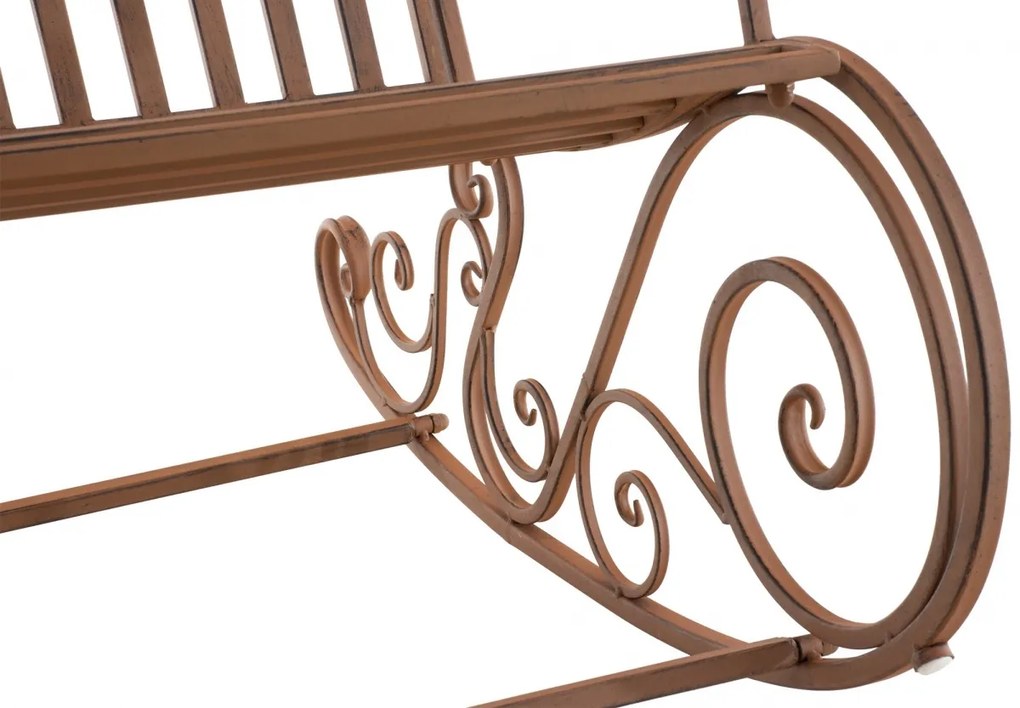 Kovové hojdacie kreslo Smile - Hnedá antik