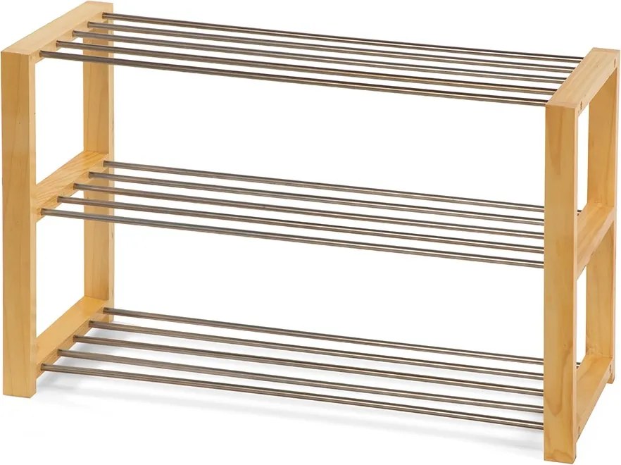 Noela Kovový botník v dekore dreva NEX 3 poschodia