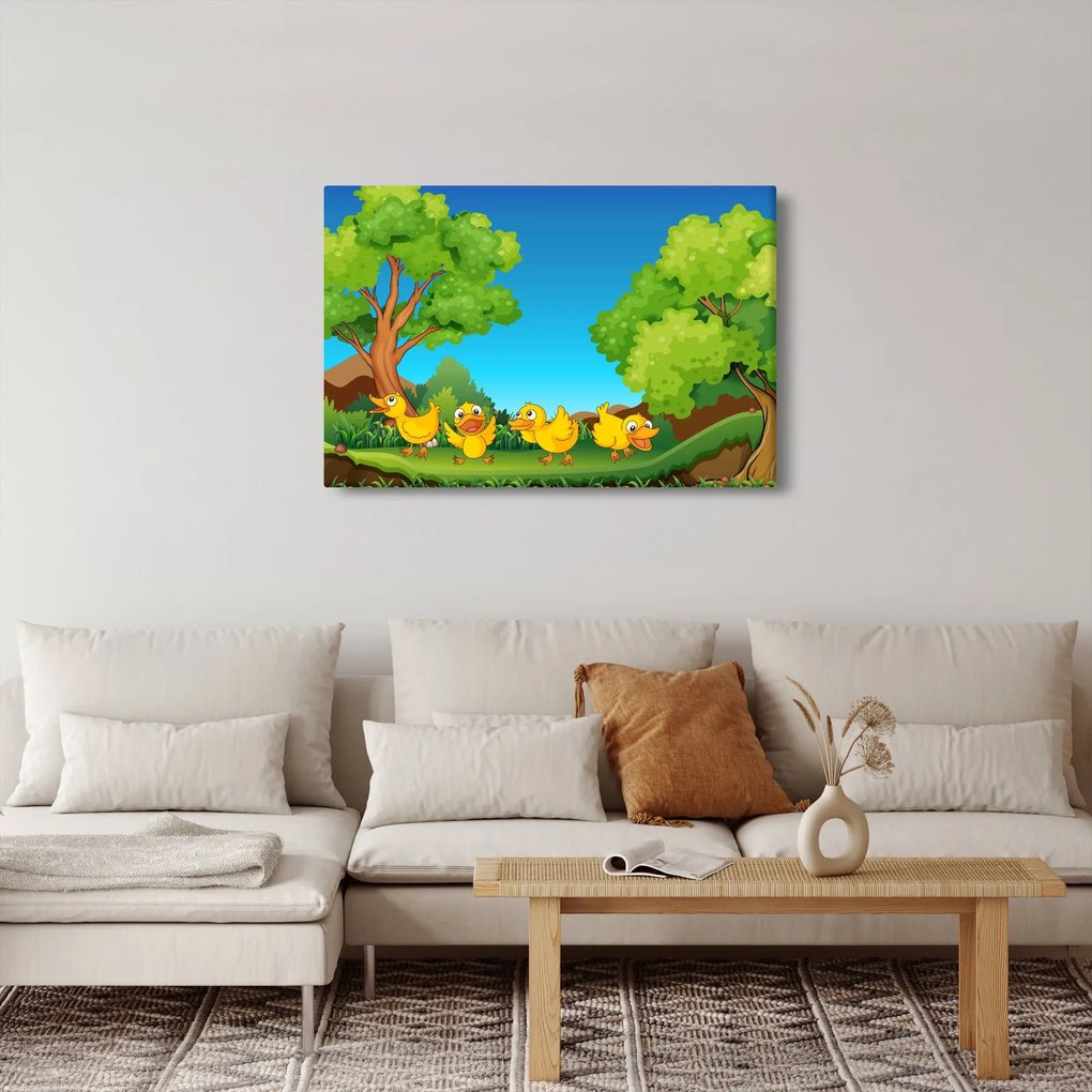 Obraz - Veselé káčatka (90x60 cm)