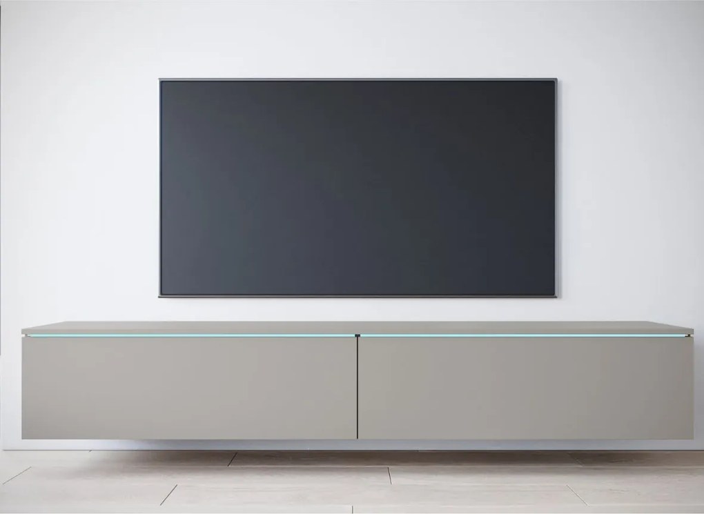 TV skrinka LED sivá pallad Lowboard D180