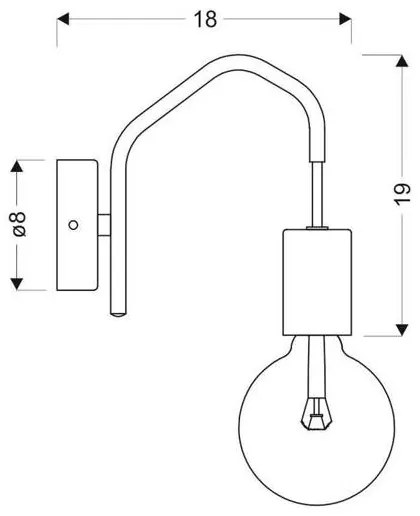 Nástenná lampa BASSO 1xE27/40W/230V čierna