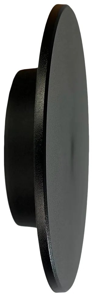 EUlight Exteriérové nástenné LED svietidlo Disk, 1x LED 12w, CCT, čierna