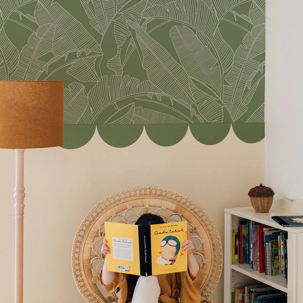DEKORNIK Classic Big Palm Leaves Green - Tapeta