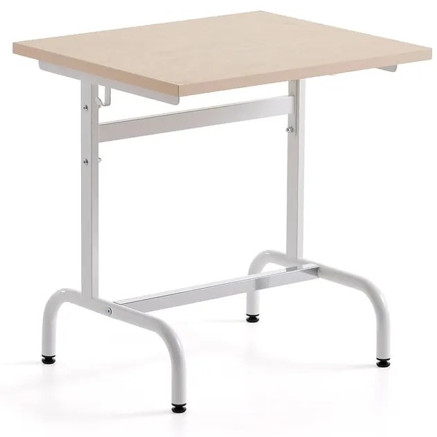 Školská lavica 180, linoleum, biela/šedá