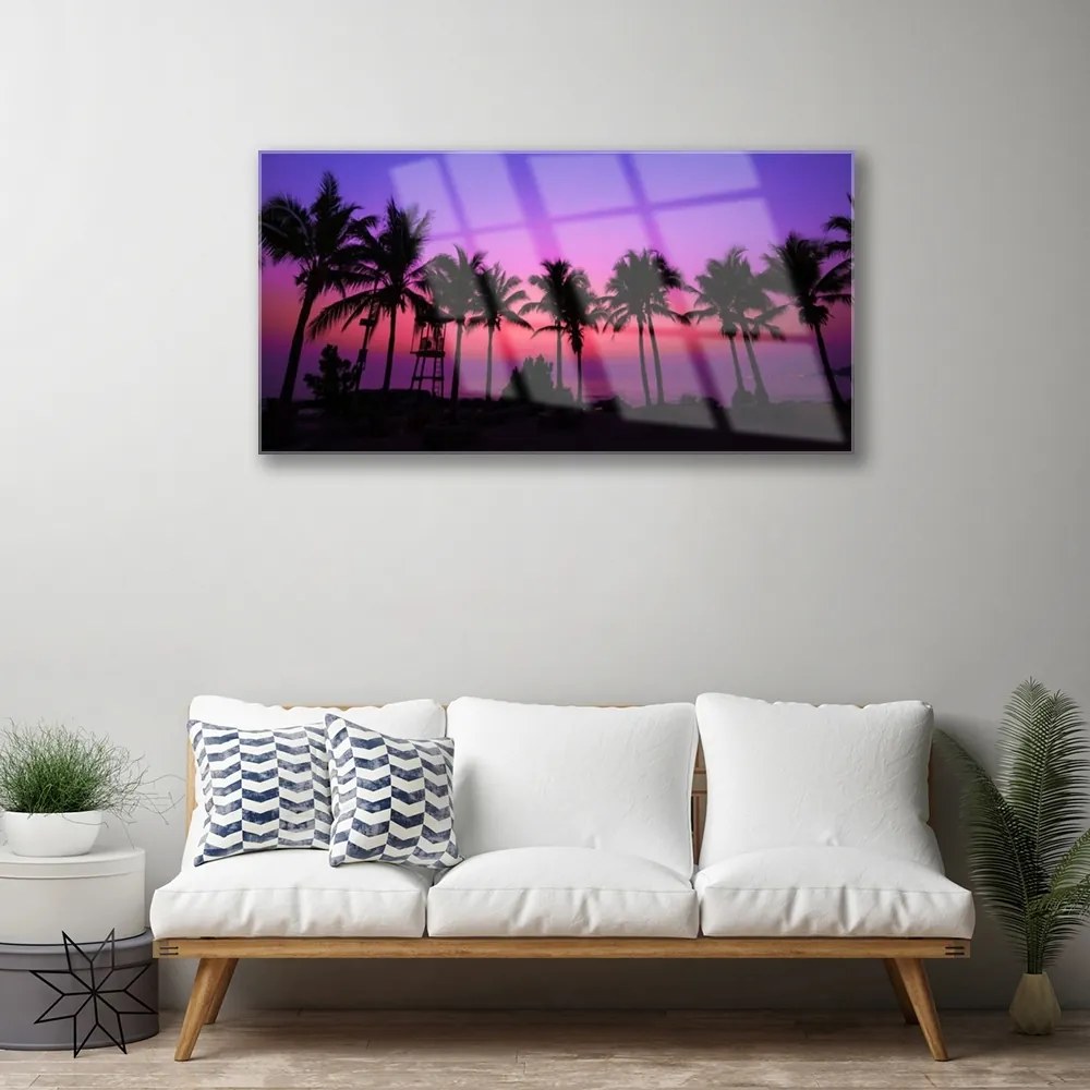 Obraz na akrylátovom skle Palmy stromy príroda 100x50 cm