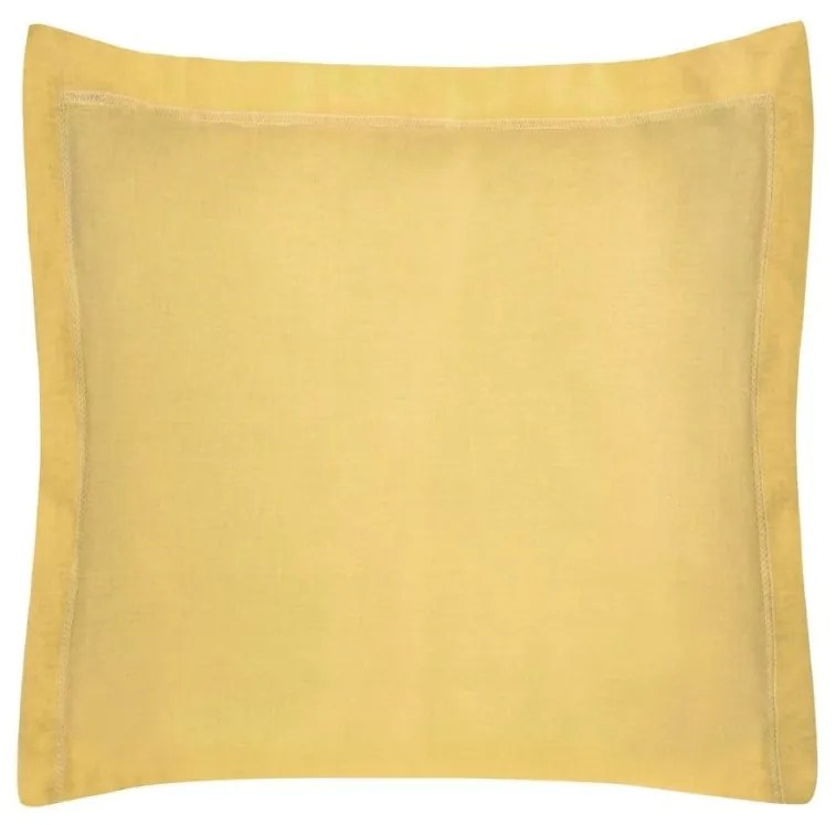 DomTextilu Žltá jednofarebná bavlnená obliečka na vankúš NOVA COLOR 50x60 cm Žltá 39036-208758
