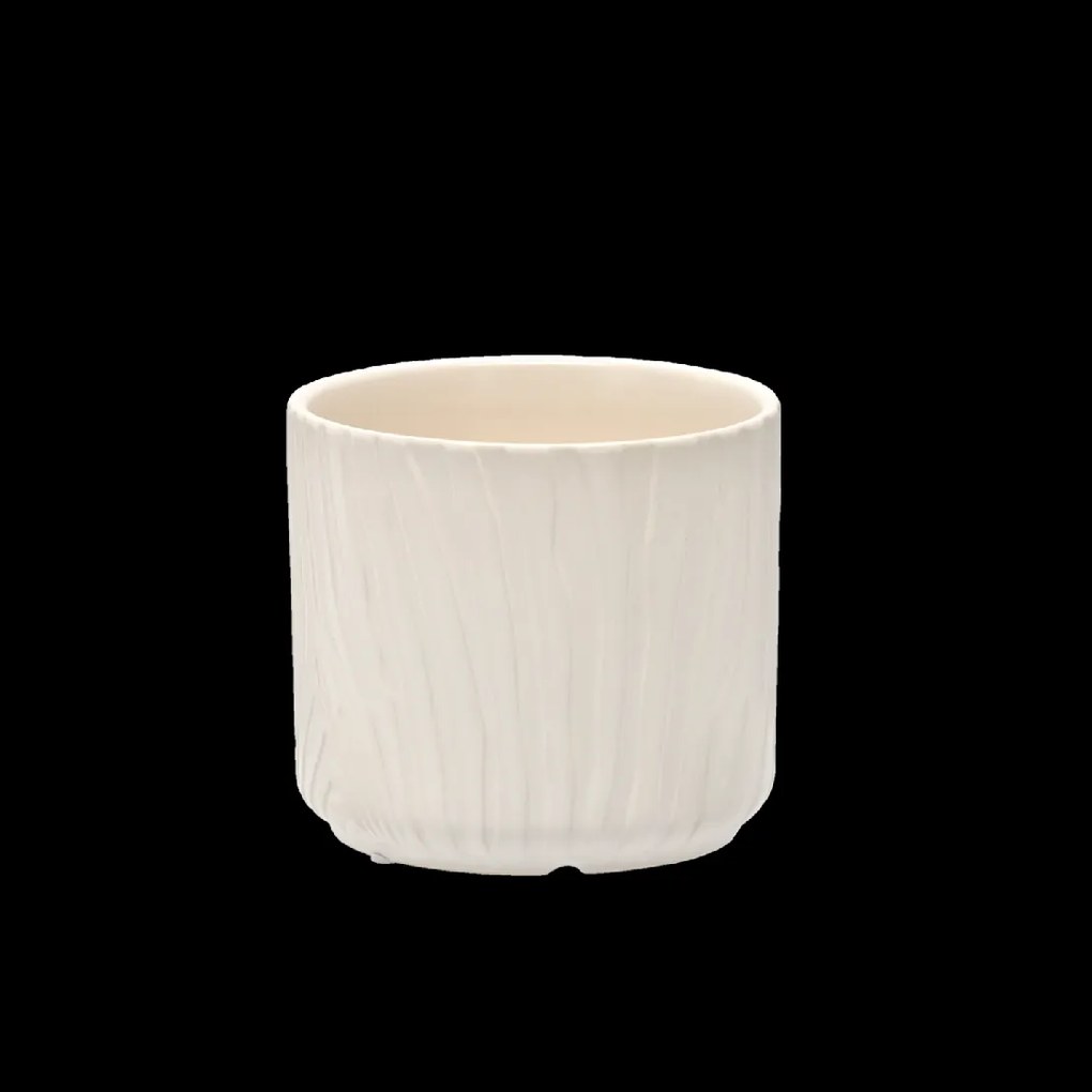 Garden Line KERAMICKÝ OBAL NA KVETINOVÝ KÔŠ 13 x 13 x 11,5 CM, MATNÁ BIELA *2333