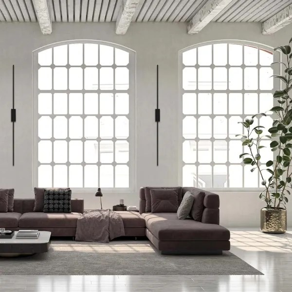 LED nástenné svietidlo AISHA LED/20W/230V 4000K 120 cm čierne