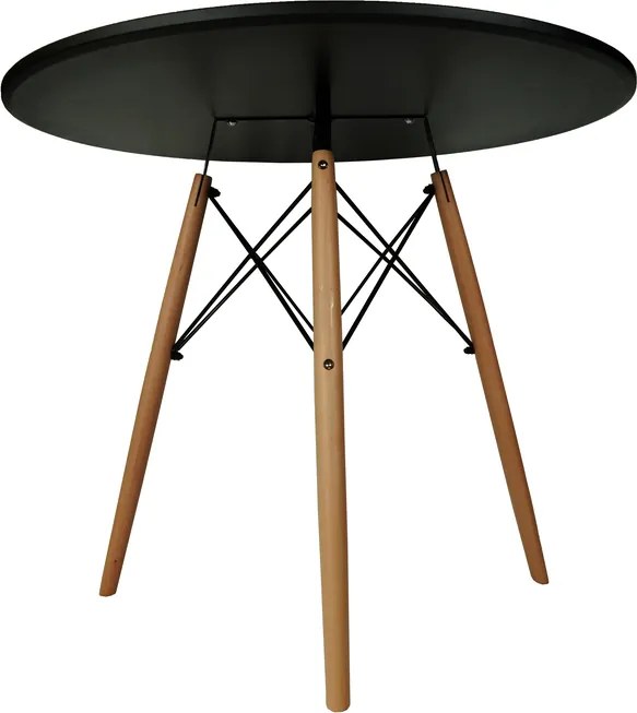 AKCIA Čierny jedálenský stôl OSLO 90x90 II. akosť